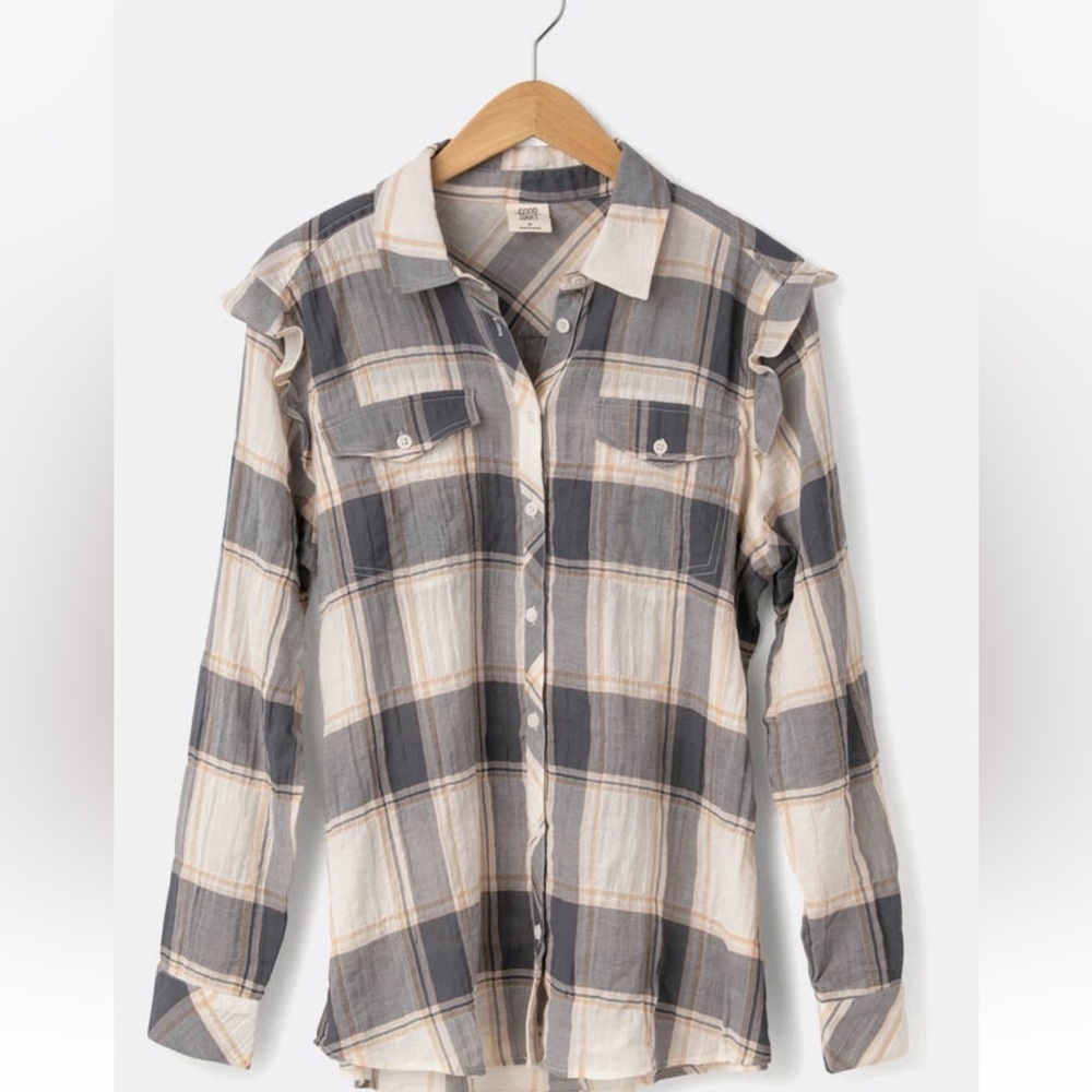 Good Hart Plaid Button-Up Shirt